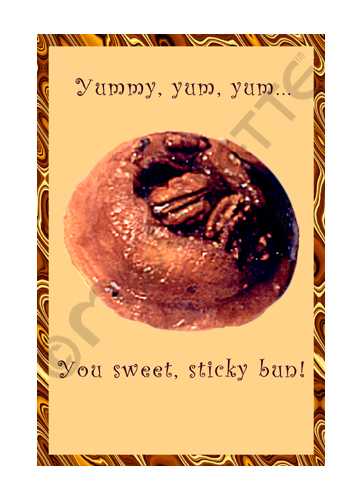sticky bun card